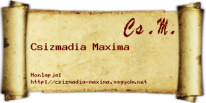 Csizmadia Maxima névjegykártya